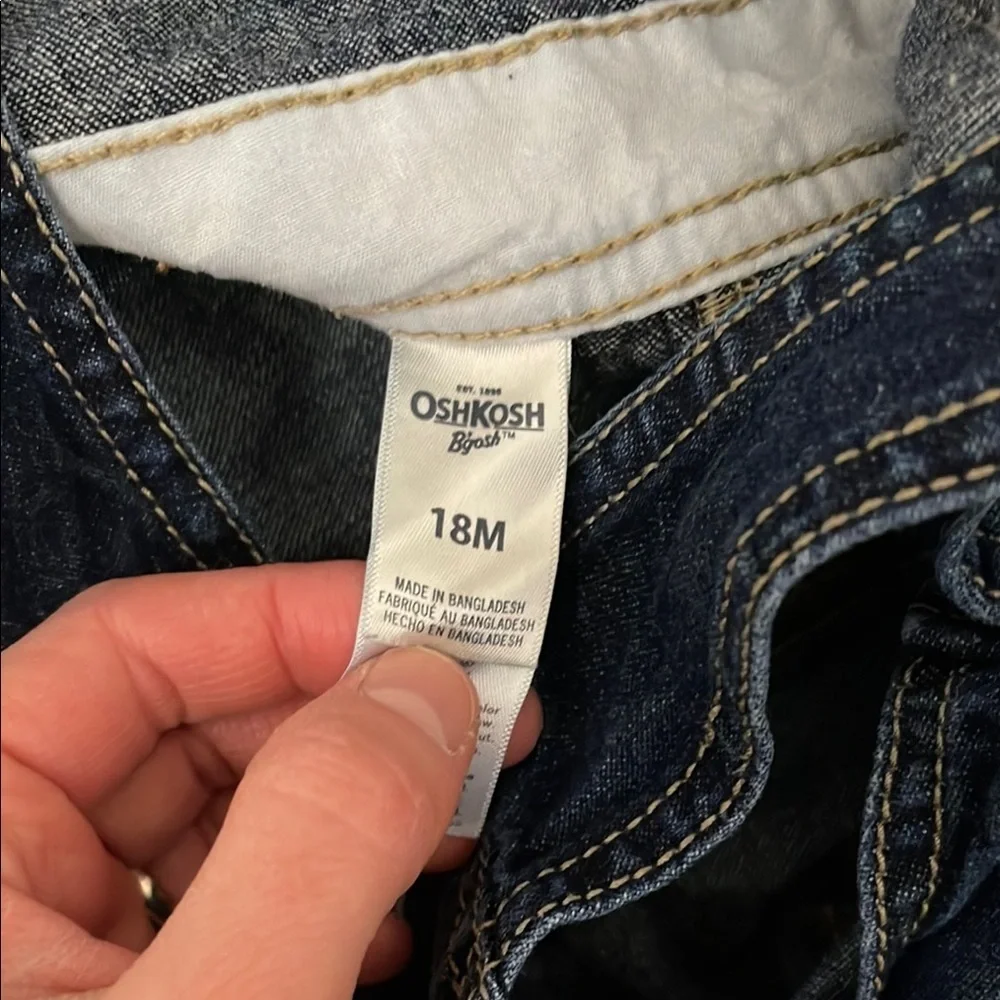 18M Unisex OshKosh B'gosh Blue Denim Overalls